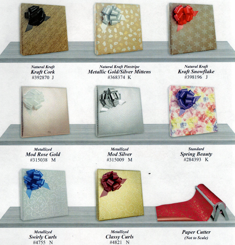 Store Supplies: Giftwrap...Eco Friendly and Special Event Giftwrap.  Birthdays, Anniversaries, Holiday, Everyday. Scan with Pointer over the Paper for Better View of the Giftwrap Pattern.