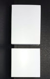 Boxes: Folding Jewelry Boxes. Gloss White Economy Jewelry Boxes with Cotton Pads.  Three Popular Sizes.  Packed 250 Boxes.  Cost: 17.5 Cents to 20.5 Cents Each.