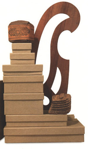 Boxes: Jewelry Boxes with Cotton Pads Offered in Natural Kraft and White.  Six Popular Sizes.  MADE IN U.S.A.