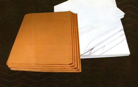 Satin Wrap Tissue: Premium White and Natural Kraft Premium Tissue. MADE IN U.S.A.