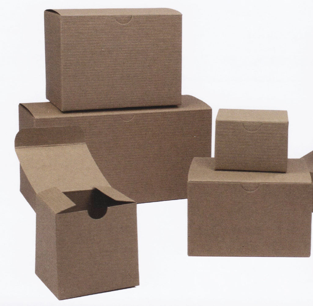 Boxes: Gift Boxes Offered in Natural Kraft and White Gloss.  MADE IN U.S.A.